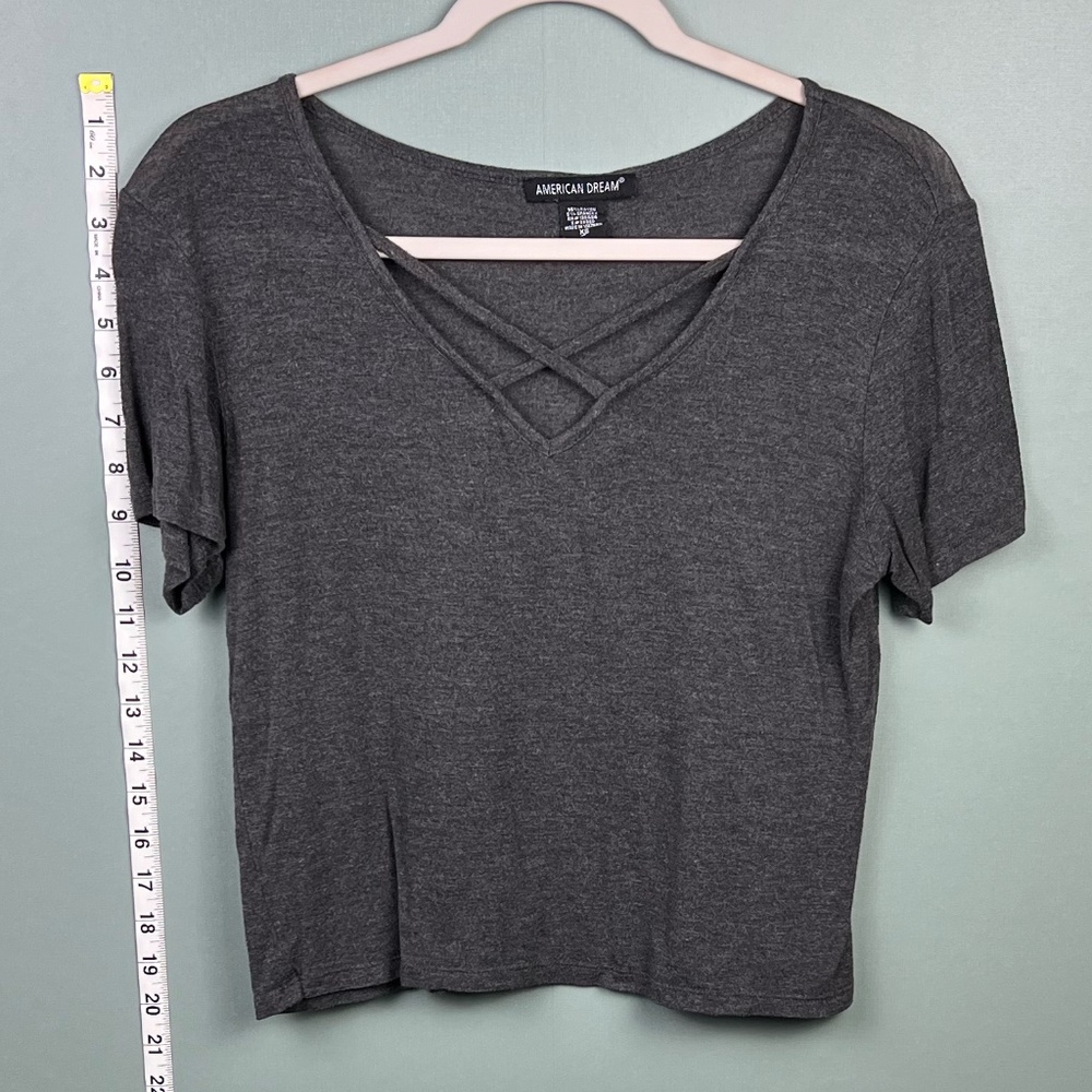 Charcoal Gray Top - American Dream